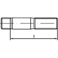 Toolcraft TO-6861318 Stiftschrauben M10 75 mm DIN 938 Edelstahl V4A A4 25 St.