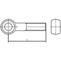 Toolcraft TO-5381268 Augenschrauben M8 35 mm DIN 444 Stahl galvanisch verzinkt 50 St.