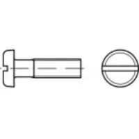 Toolcraft TO-5391228 Flachrundkopfschrauben M5 60 mm Schlitz Stahl galvanisch verzinkt 200 St.