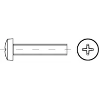 Toolcraft TO-5430741 Linsenzylinderschrauben M6 10 mm Kreuzschlitz Phillips Stahl galvanisch verzinkt 1000 St.
