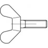 Toolcraft TO-5447547 Flügelschraube M12 30 mm DIN 316 Messing 10 St.