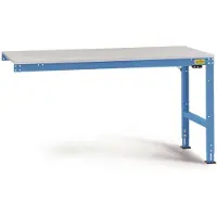 Manuflex LU6088.5012 ESD ESD-Arbeitstisch UNIVERSAL Standard Anbautisch mit Melaminplatte, BxTxH = 1750 x 800 x 763-873 mm Licht-Blau (RAL 5012)