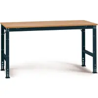 Manuflex AU4005.7016 Arbeits-Grundtisch UNIVERSAL Standard mit Multiplexplatte, BxTxH = 1000 x 600 x 760-870 mm Anthrazit