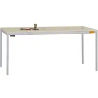 Manuflex LD1116.9006 ESD ESD-Arbeitstisch UNIDESK mit Kunststoffplatte, Gestell Alusilber ähnlich RAL 9006, BxTxH = 2000 x 800 x 723-733 mm Alusilber