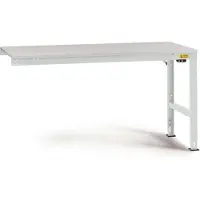 Manuflex LU6138.7035 ESD ESD-Arbeitstisch UNIVERSAL Standard Anbautisch mit Melaminplatte, BxTxH = 2000 x 1200 x 763-873 mm Lichtgrau (RAL 7035)