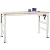 Manuflex AU9015.2001 Arbeitsgrundtisch UNIVERSAL Ergo K mit Multiplexplatte, BxTxH = 1000 x 800 x 722-1022 mm Rotorange (RAL 2001)