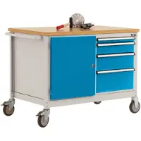 Manuflex TP1004.5012 Werkbank-Mobil (B x H x T) 1135 x 810 x 590 mm Licht-Blau (RAL 5012)