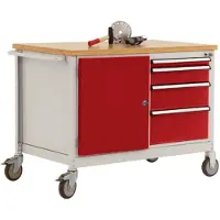 Manuflex TP1025.3003 Werkbank-Mobil Rubin-Rot