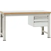 Manuflex WP5412.7035 Werkbank (B x T) 1500 mm x 700 mm Lichtgrau (RAL 7035)
