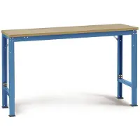 Manuflex AU7035.5007 Arbeits-Grundtisch UNIVERSAL Spezial mit Multiplexplatte, BxTxH = 1250 x 800 x 722-1022 mm Brillantblau (RAL 5007)