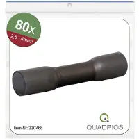 Quadrios 22C468 Stoßverbinder mit Schrumpfschlauch 2.5 mm² 4 mm² Vollisoliert Schwarz 1 Set (22C468)