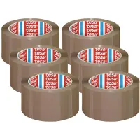 TESA Packband tesapack 4195, PP-Folie, L 66 m x B 50 mm, braun, 6 Rollen