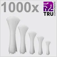 TRU COMPONENTS TC-12888564 T24CA073 Kabelbinder Weiss UV-stabilisiert 1000 St.