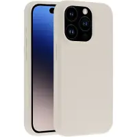 Vivanco MAG HYPE Cover fuer iPhone 15 Pro, beige, MagSafe Support