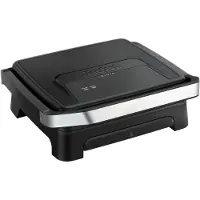 Tefal Inicio Classic Black GC271810, Schwarz, Edelstahl, Rechteckig, Feuerrost, 290 x 260 mm, 1 Zone(n), Scharnier