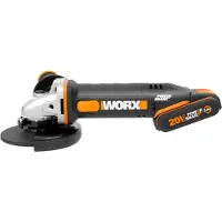 WORX Akku-Winkelschleifer "WX803" 125 mm Scheiben, 2-Position Handgriff, mit Akku & Ladegerät