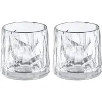 Koziol Whiskyglas "CLUB No. 2", (Set, 2 tlg., 2er Set), unzerbrechlich,recycelbar,spülmaschinengeeignet, 250ml