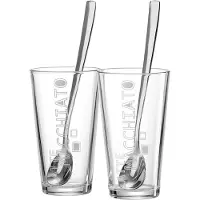 Ritzenhoff & Breker Latte-Macchiato-Glas "Lena", (Set, 4 tlg.), 350 ml, 4-teilig, inkl. 2 Löffel aus rostfreiem Edelstahl