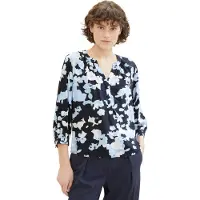 Tom Tailor Druckbluse, mit Serafino-Kragen