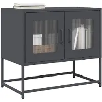 vidaXL TV-Schrank Anthrazit 68x39x60,5 cm Kaltgewalzter Stahl