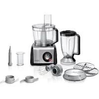 Bosch MC812M814, 3,9 l, Schwarz, Edelstahl, Transparent, Drehregler, 1,1 m, Kunststoff, 1250 W