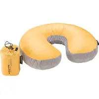 Cocoon Air Core Down Nackenkissen in U-Form Ultralight orange/grau