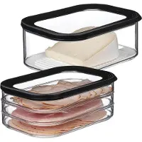 Mepal MODULA Frischhaltedosen Wurst & Käse Set schwarz