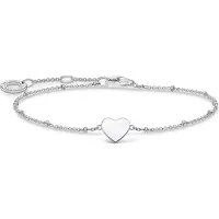Thomas Sabo Armband "Herz mit Kugeln" Gr. 19, silber (silberfarben), Armbänder, Damen, 19, Silber 925 (recycelt), Armband