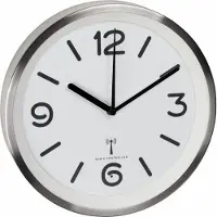 TFA-Dostmann 60.3535.02, Wand, Rund, Silber, Weiß, Aluminium, Glas, AA