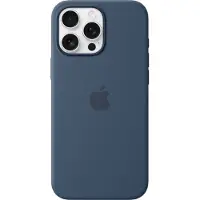 Apple Original iPhone 16 Pro Max Hülle - Silikon - Backcover/Soft Case - Blau
