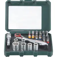 Metabo 626701000, Bohrerbit-Set, Chrom-Vanadium-Stahl (Cr-V), Edelstahl, 26 Stück(e), Phillips, Pozidriv, Schlitz, Torx