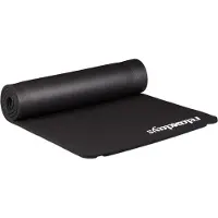Relaxdays Yogamatte, 1 cm dick, für Pilates, Fitness, gelenkschonend, mit Tragegurt, Gymnastikmatte 60 x 180 cm, schwarz