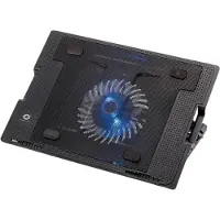 Digital Data Communications Klappbarer kühlender Notebook-Ständer, 43,2 cm (17 Zoll), 1 Stück(e), 14 cm, Schwarz, USB, 264 mm