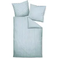 Janine Edelflanell Bettwäsche Chinchilla S 78060 160x210 cm + 65x100 cm perlblau