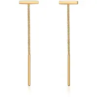 Elli Ohrringe Geo Stift Stab Durchzieher Basic 925 Silber Elli Gold