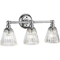 Quintiesse Keynes LED Wandleuchte G9 3-fach Poliertes Chrom Klar IP44