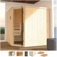 Weka Elementsauna VARBERG 3 GT inkl. 7,5 kW OS-Ofenset x B x T x H x 194 x 194 x 199