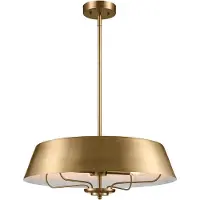 Kichler Elstead Luella Pendelleuchte E14 4-fach Gebürstetes Naturmessing