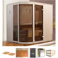 Weka Design-Sauna SARA 1 inkl. 7,5 kW BioS-Ofenset x B x T x H x 244 x 244 x 199