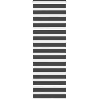 vidaXL Doppelrollo Schwarz 85x230 cm Stoffbreite 80,9 cm Polyester