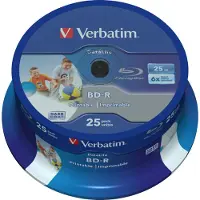 Verbatim Bd-r Blu-ray 25gb 6x Dl Breit Bedruckbar Cb 25 Einheiten