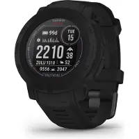 Garmin Instinct 2 Solar - Smartwatch - Tactical Edition - 45 mm - schwarz - Sportuhr mit Band - Silikon