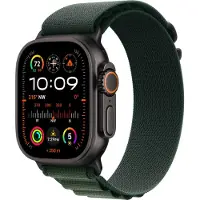 Apple Watch Ultra 2 (2024) | GPS + Cellular | schwarz | Alpine Loop dunkelgrün Medium