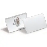 Durable Namensschilder mit Metall-Kombiklemme, 40 x 75 mm, 25 Stück