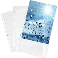Durable Prospekthüllen Premium, DIN A4, oben offen, 100 Stück, glatt, glasklar