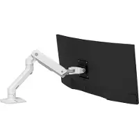 Ergotron Monitorarm HX, für Monitore bis 49“, ergonomisch, höhenverstellbar, mit Tischklemme, weiß