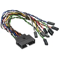 Supermicro Front Panel Switch Cable, 0,15 m, 16-pin, Schwarz, Mehrfarbig
