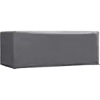 Perel Outdoor-Abdeckung für Tische bis 180 cm, grau, rechteckig, 185 cm x 105 cm x 75 cm