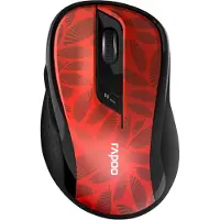 Rapoo M500, rechts, Optisch, RF Wireless + Bluetooth, 1600 DPI, Rot