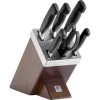 Zwilling Vier Sterne SharpBlock Messerblock selbstschärfend, 7-teilig, 35145-000,